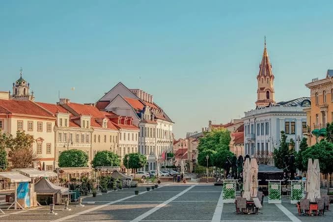 The old town square of Vilnius
