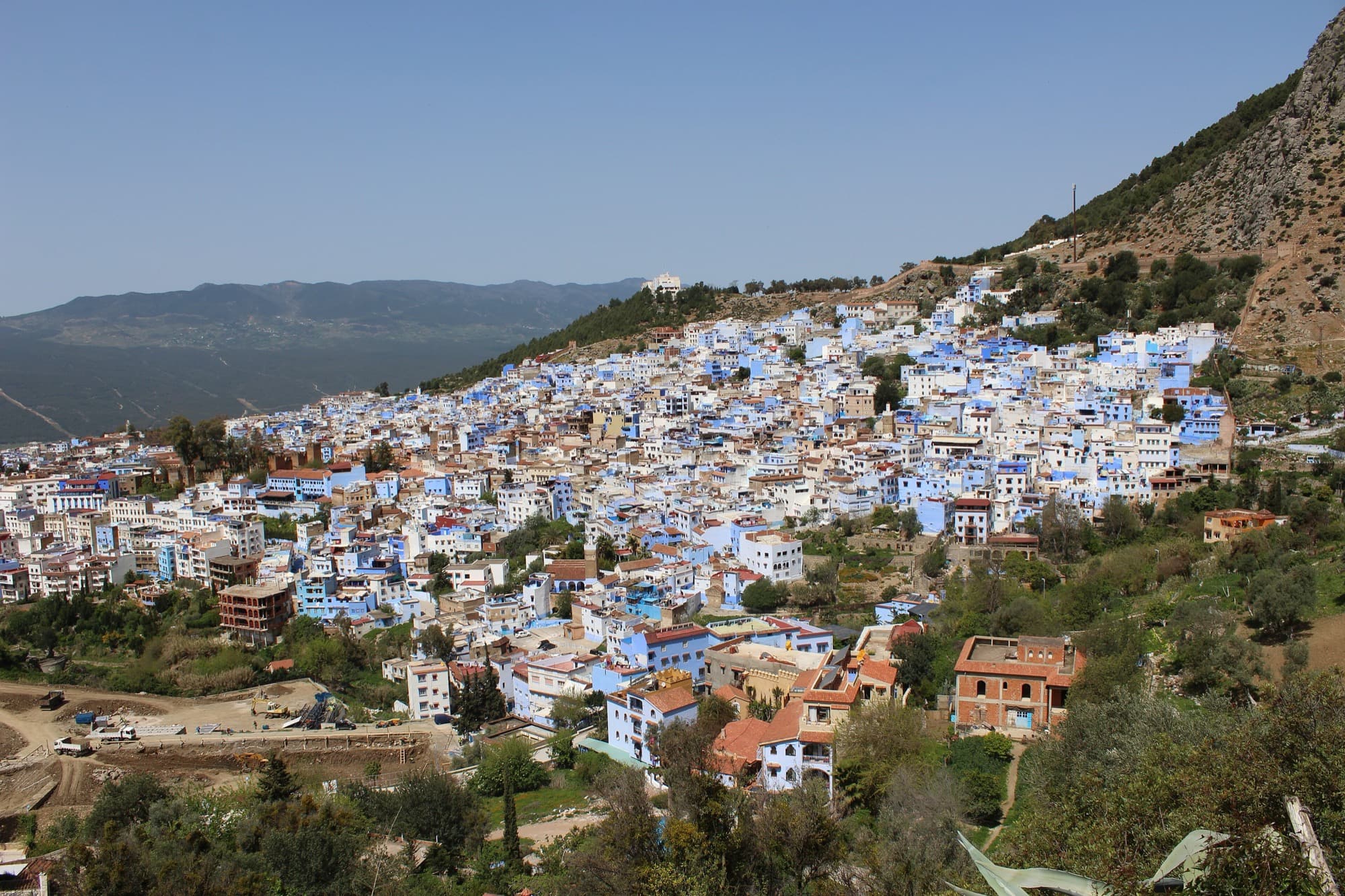 The blue-washed lanes of Chefchaouen in morning light